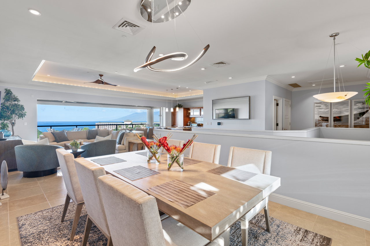 Dining Area with ocean views: